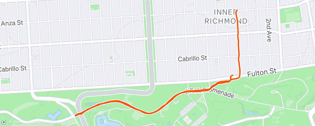 Map of the activity, Morning Run
