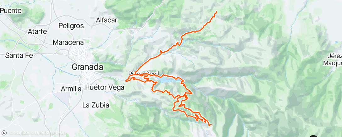 Map of the activity, Sierra Nevada 18