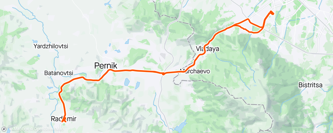 Map of the activity, Радомир spinning