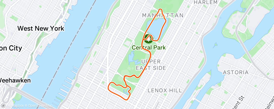 Map of the activity, Zwift - VO2max Training in New York