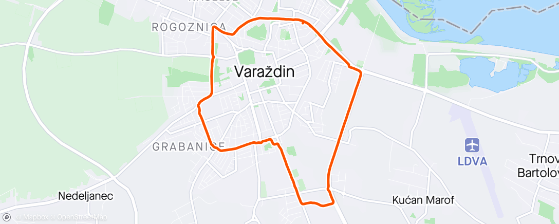 Map of the activity, Evening Run ☀️