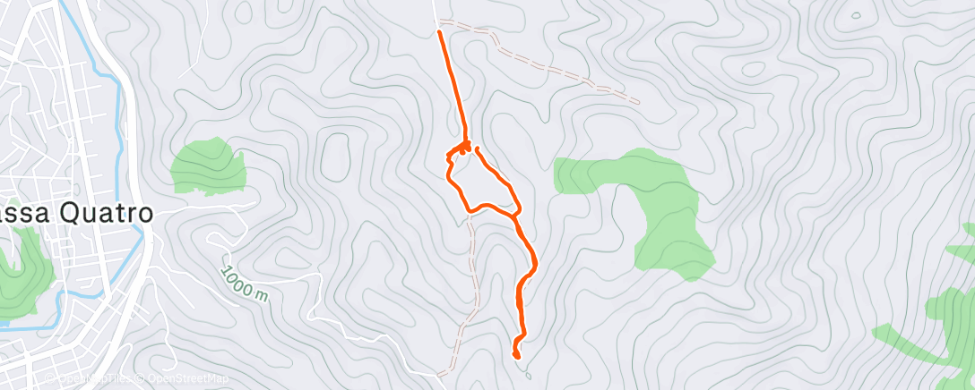 Map of the activity, Passeio na floresta nacional de Passa Quatro.