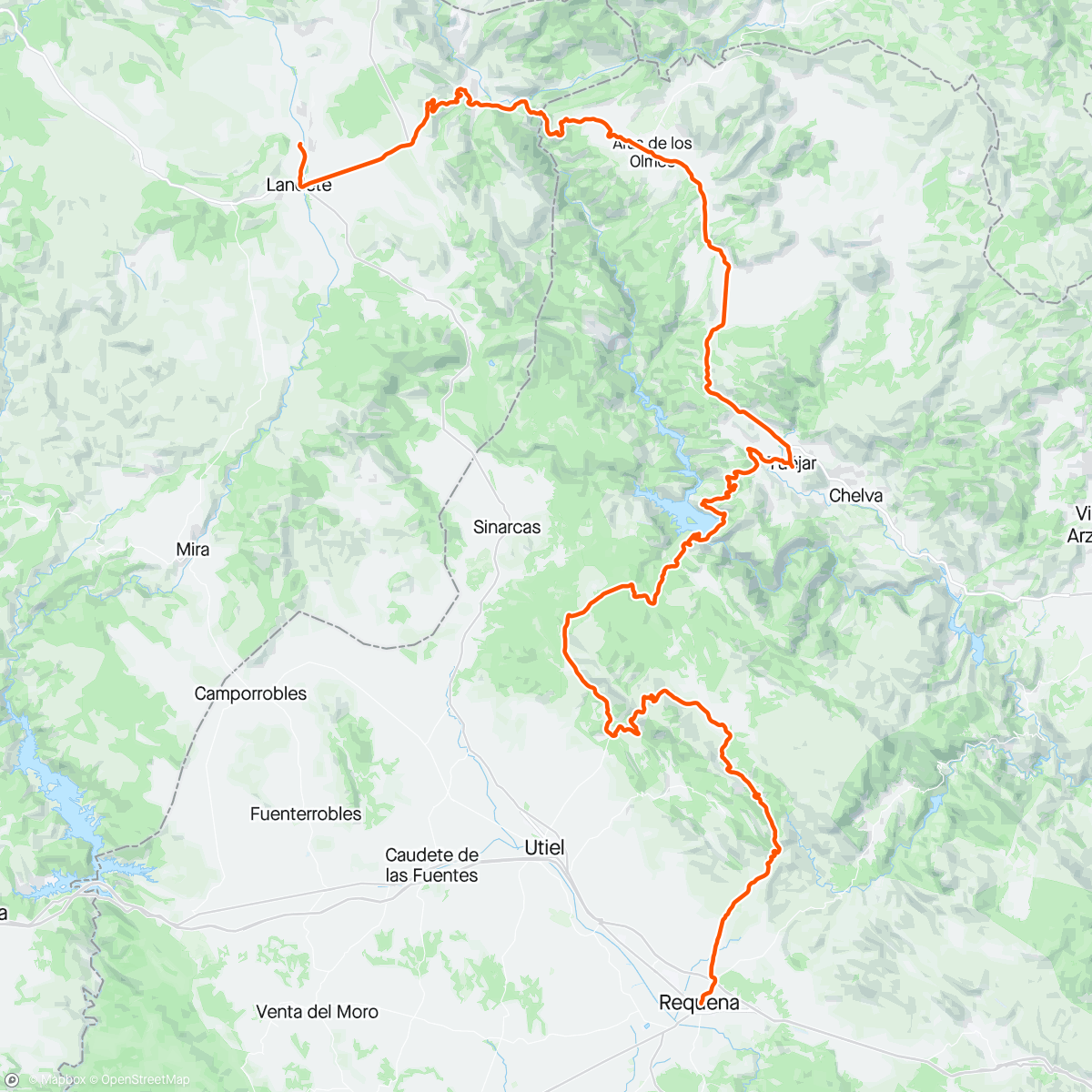 Карта физической активности (Vuelta Valenciana ‘24 Stage 2: Requena to Los Heurtos de Moya)