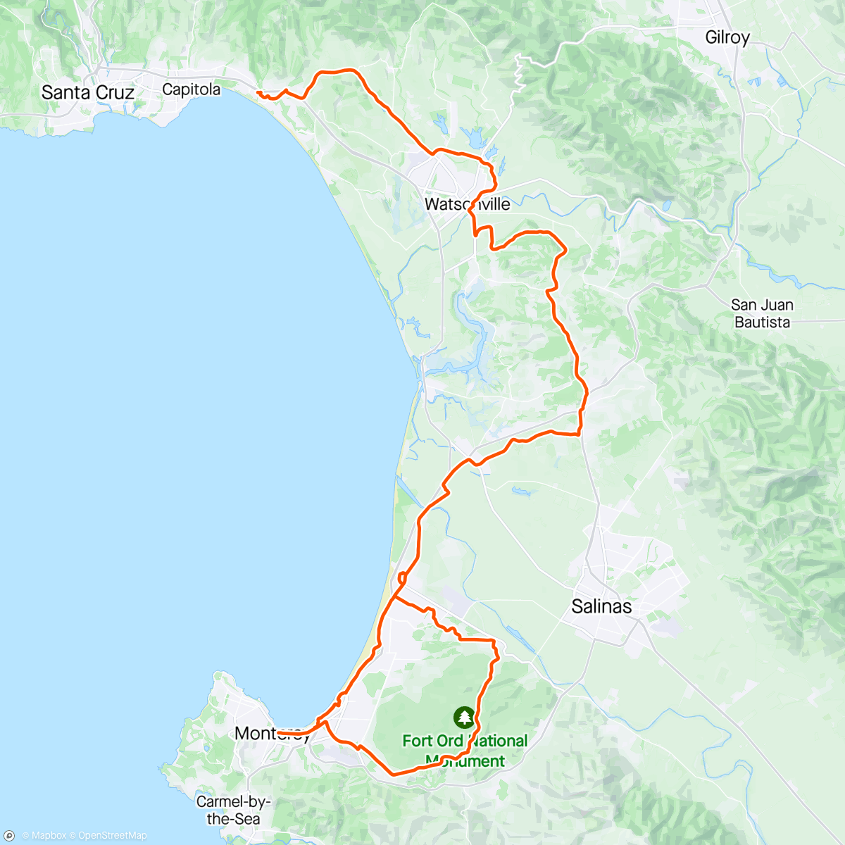 Map of the activity, "B Plus" Club Ride