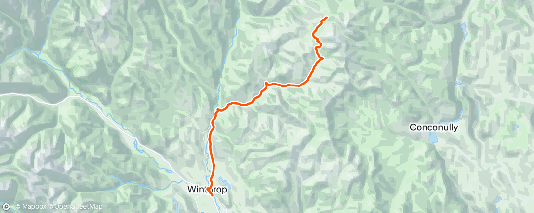 Map of the activity, Morning descent!