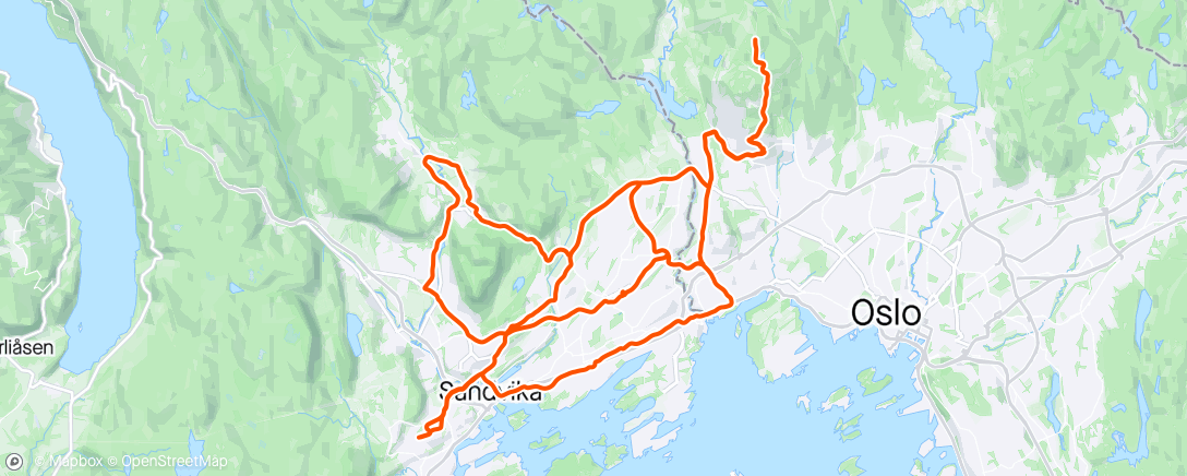 Karte der Aktivität „Rundt omkring med Bærumslosen Jon Breivold”
