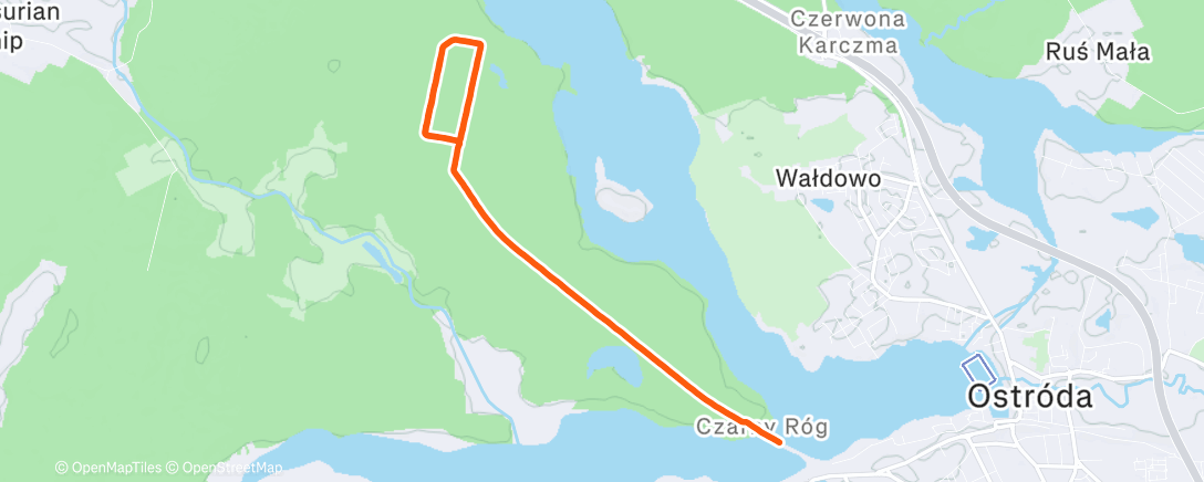 Map of the activity, Koleżeński Shit Happens Run