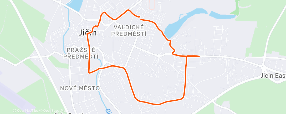 Map of the activity, Afternoon Run