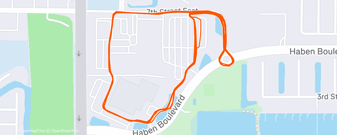 Map of the activity, more hotel loops