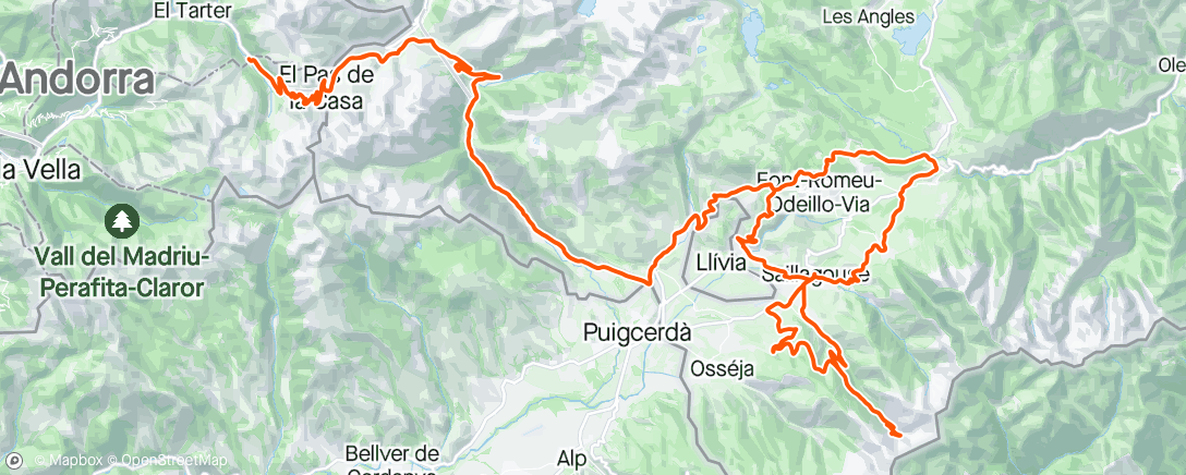 Map of the activity, Puigmal