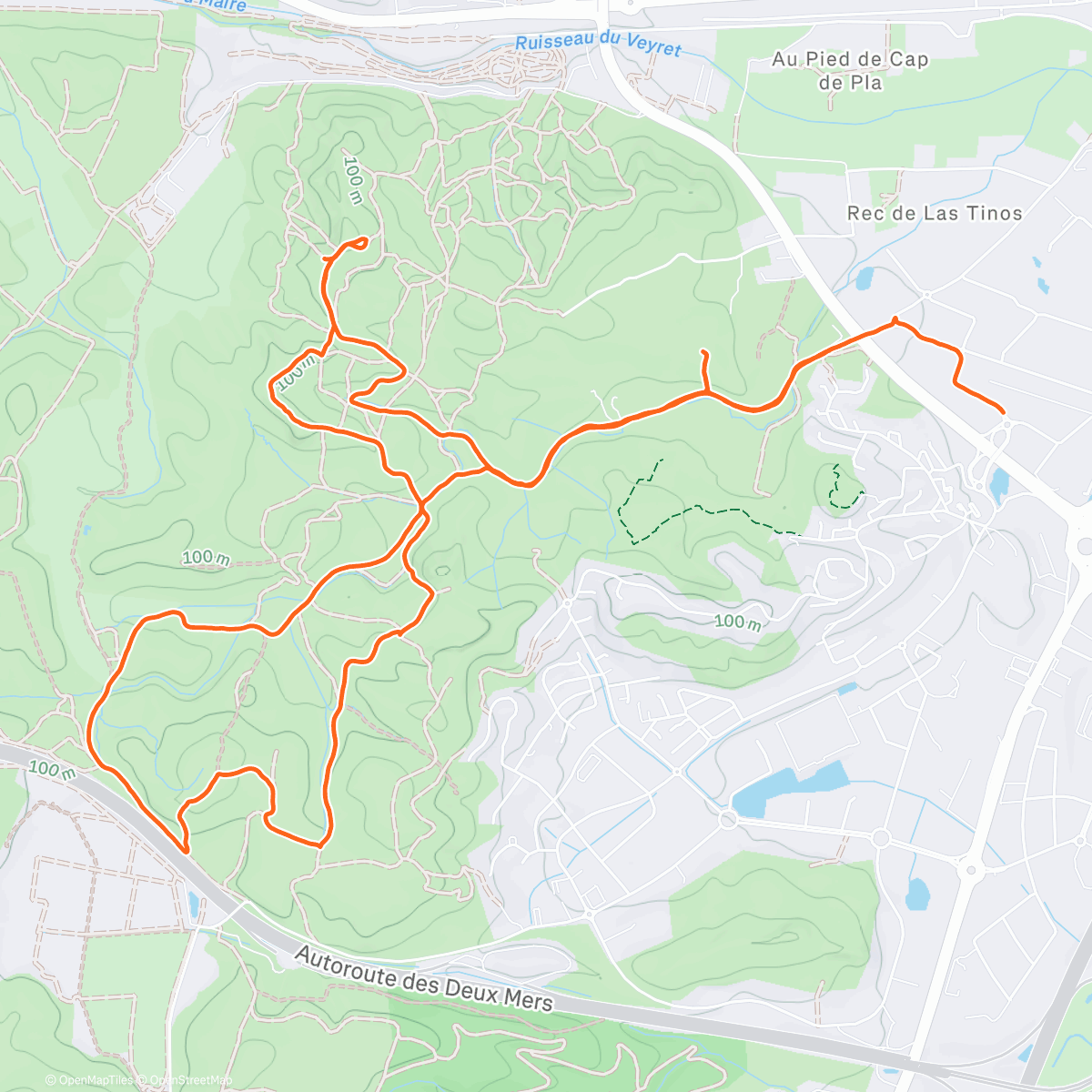 Map of the activity, Avec ma nouvelle colocataire (la grippe ! 😷😆), on est parties s’isoler du côté de Narbonne ! ☺️🙏🏽