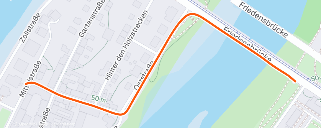 Map of the activity, Fahrt am Nachmittag