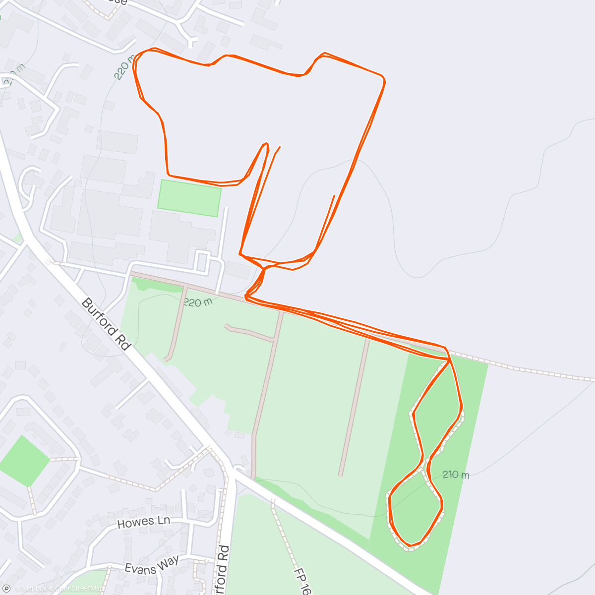 Map of the activity, Chipping Norton school parkrun