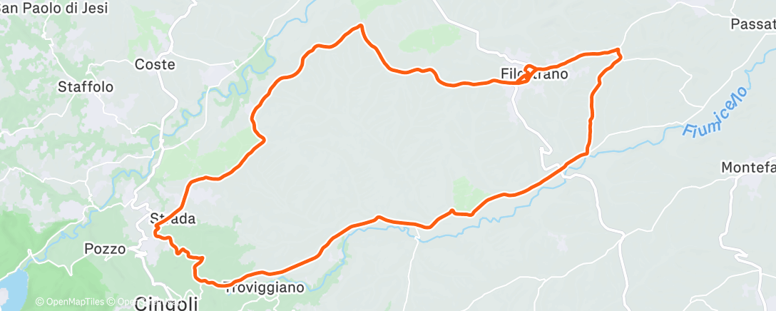 Map of the activity, Afternoon Ride