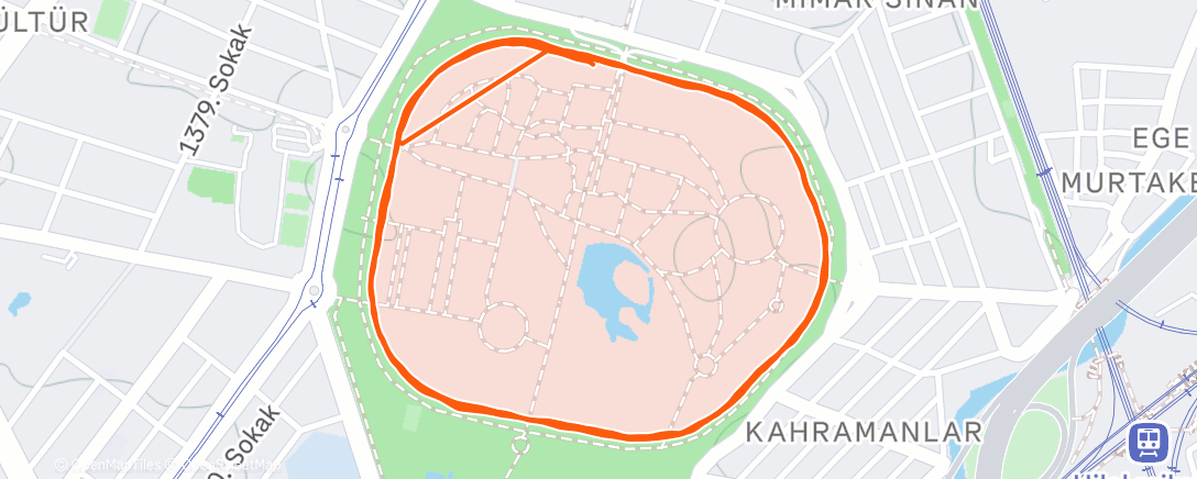 Map of the activity, Evening Run