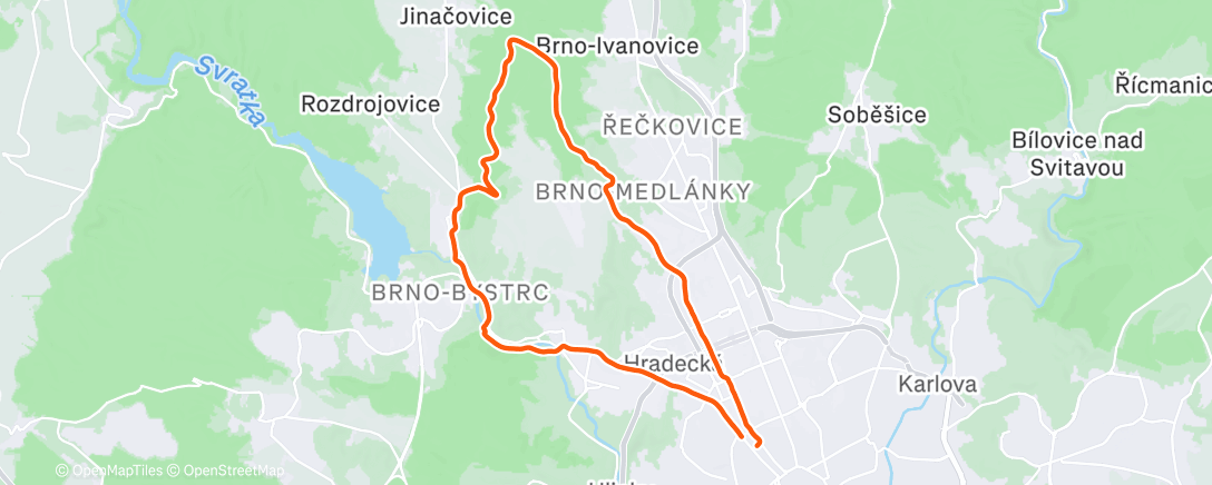 Map of the activity, Morning Run