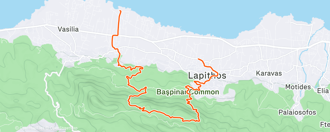 Map of the activity, Morning Trail Run