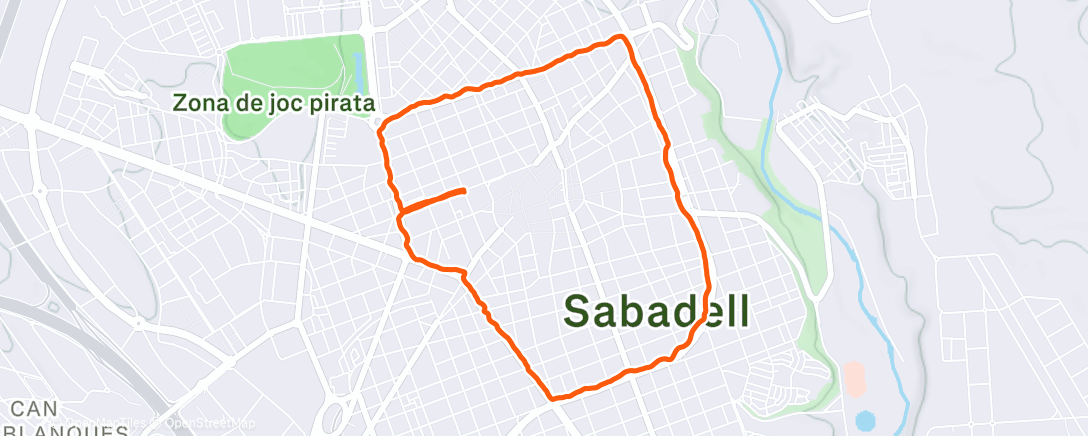 Map of the activity, Morning Run amb la Queralt