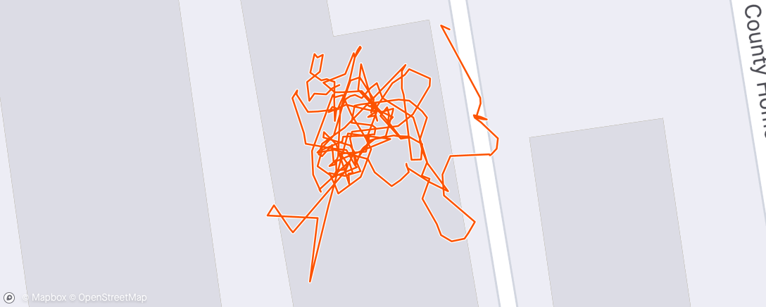 Map of the activity, Afternoon Workout