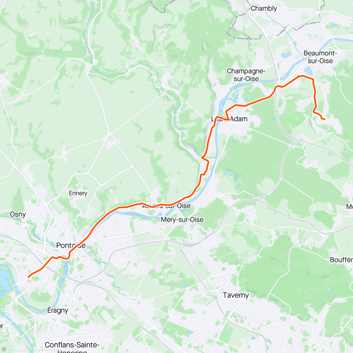 Map of the activity, Vélotaf