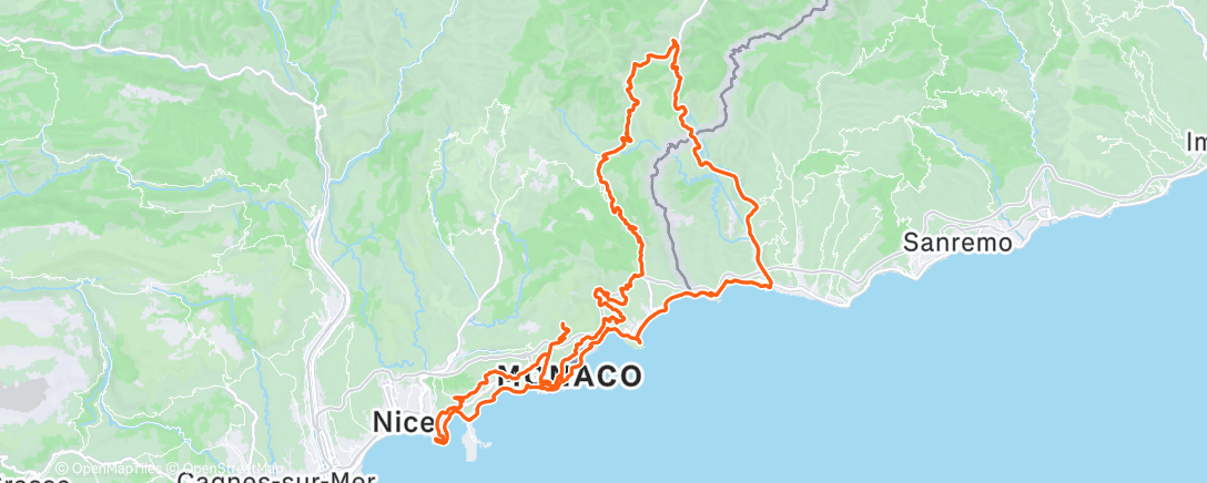 Map of the activity, Morning Ride