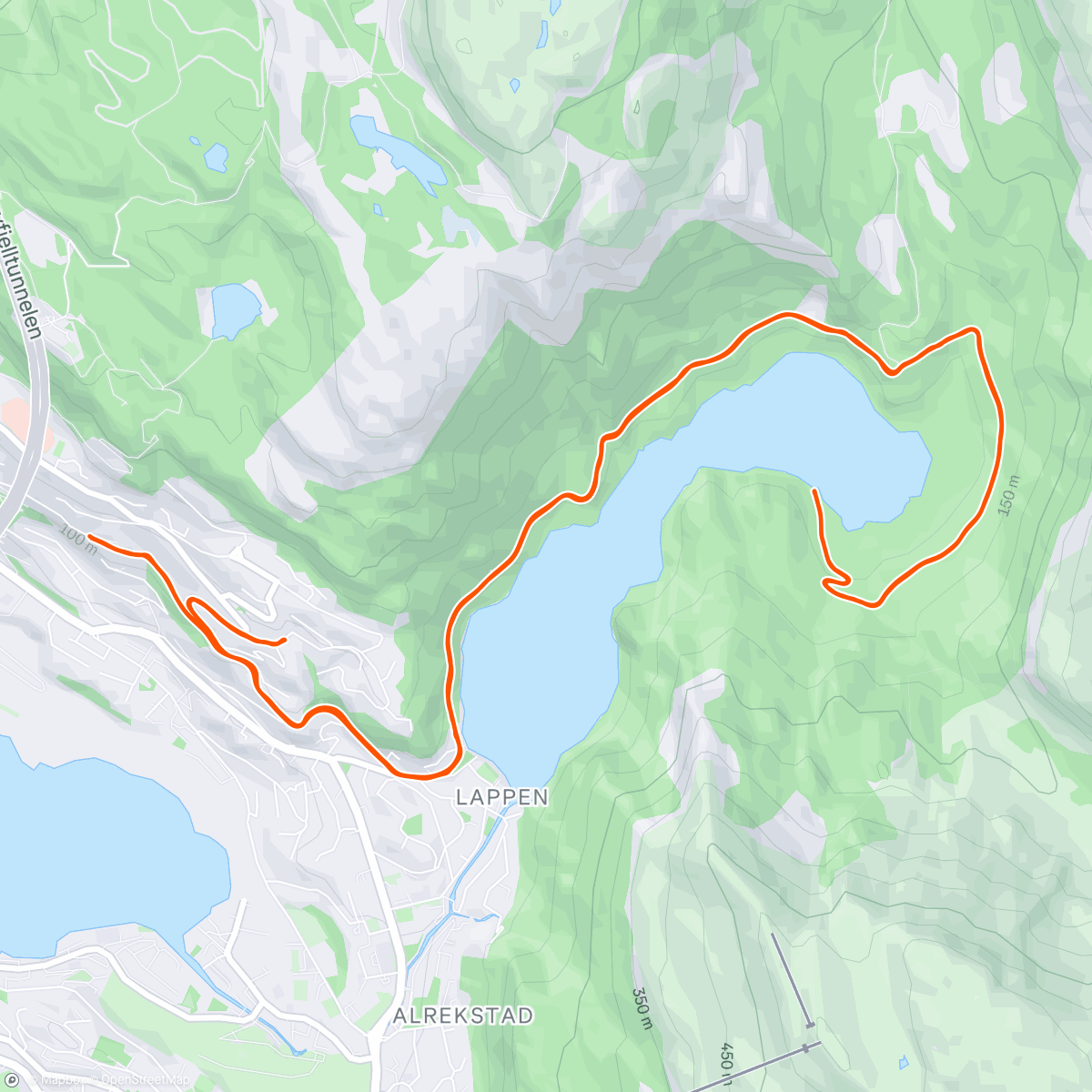 Map of the activity, New bike day