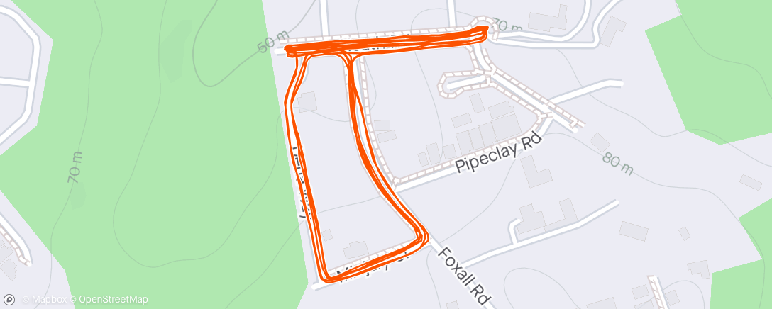 Map of the activity, UC - hill loops