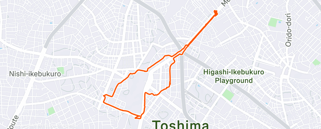 Map of the activity, Afternoon walk