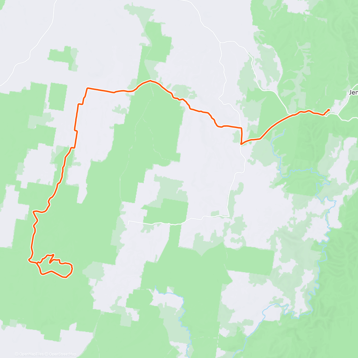 Map of the activity, Riding the session, then back to the cabins