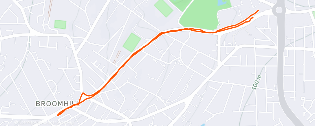 Map of the activity, Lunch Trail Run