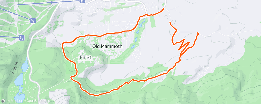 Map of the activity, Mammoth Rock trail