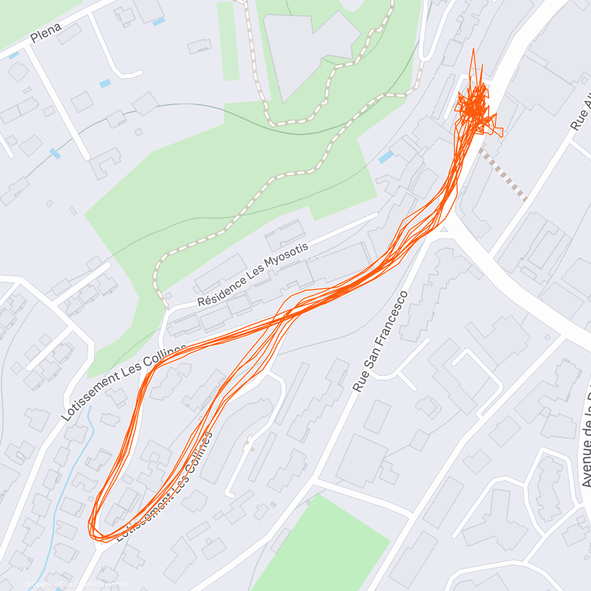 Map of the activity, Hyrox spé jambes 🦿