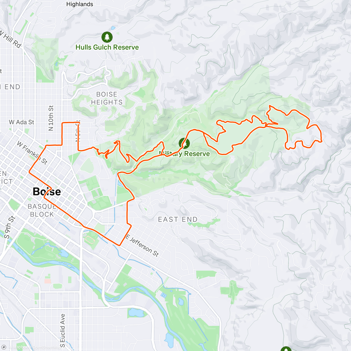 Map of the activity, Amanda cruising