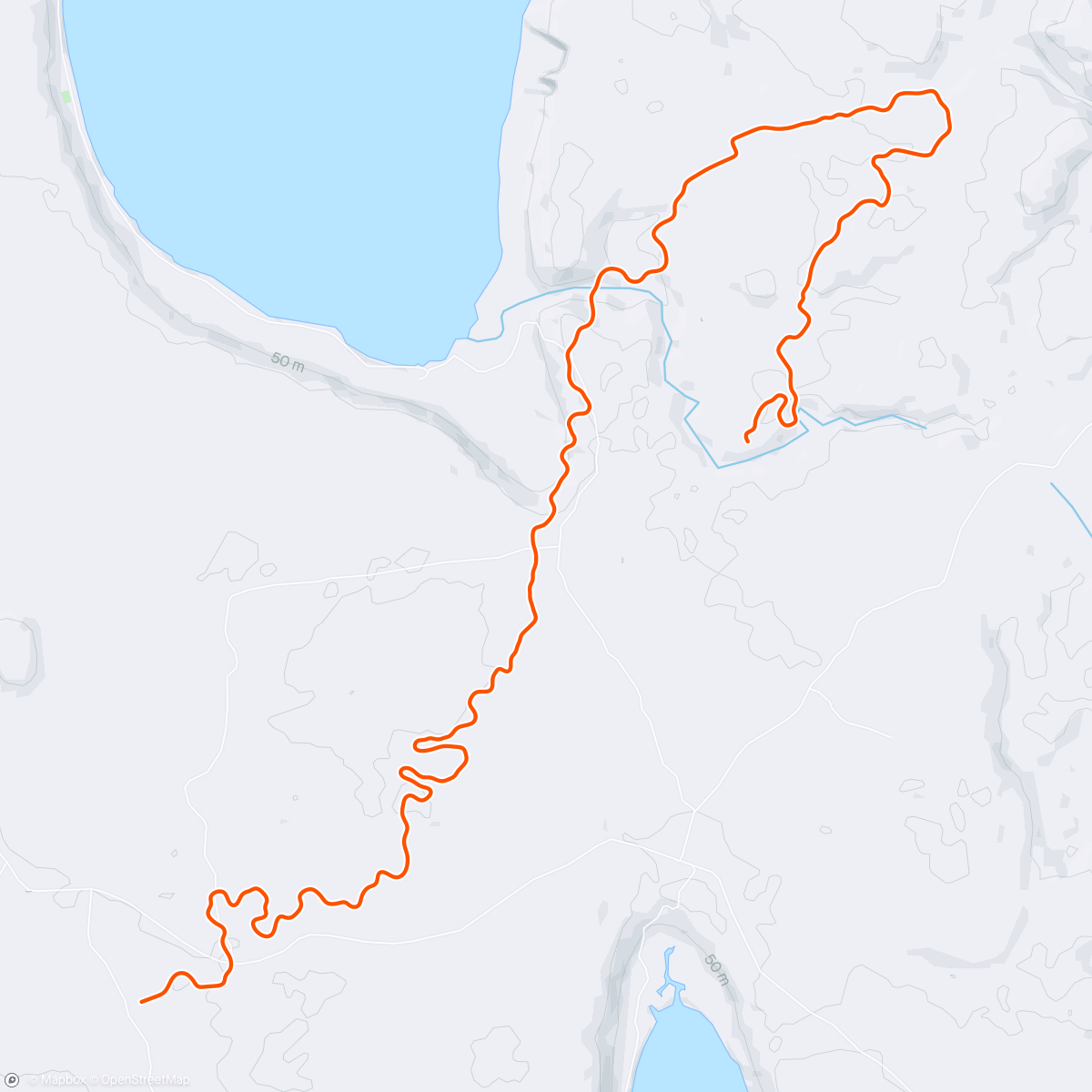 Map of the activity, Zwift - Country to Coastal in Makuri Islands