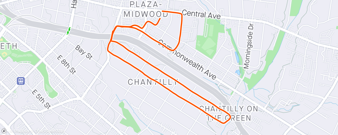Map of the activity, Midwood Coffee Run