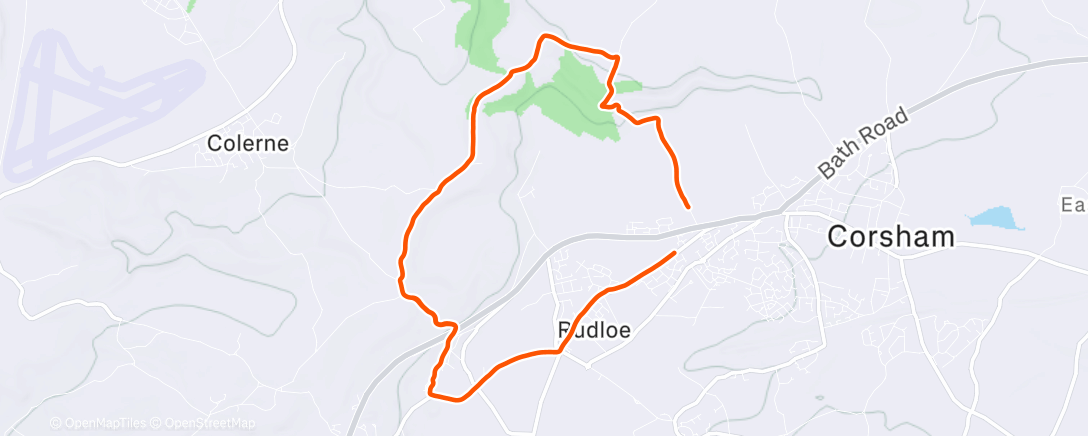 Map of the activity, Morning Trail Run