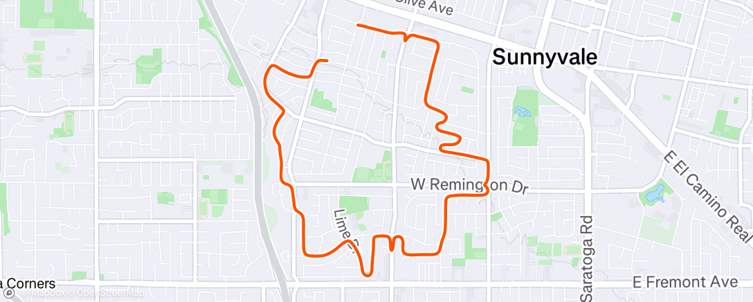 Map of the activity, Morning Run