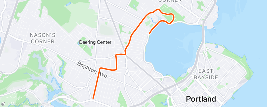 Map of the activity, Afternoon Run