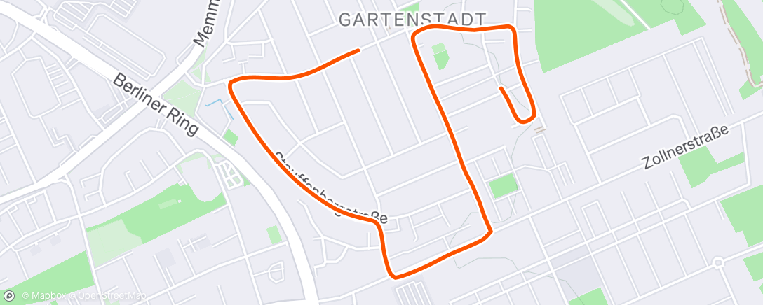 Map of the activity, Morning Run