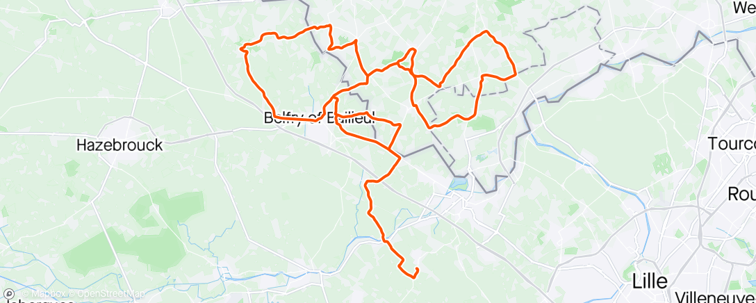 Map of the activity, Sortie vélo BVC