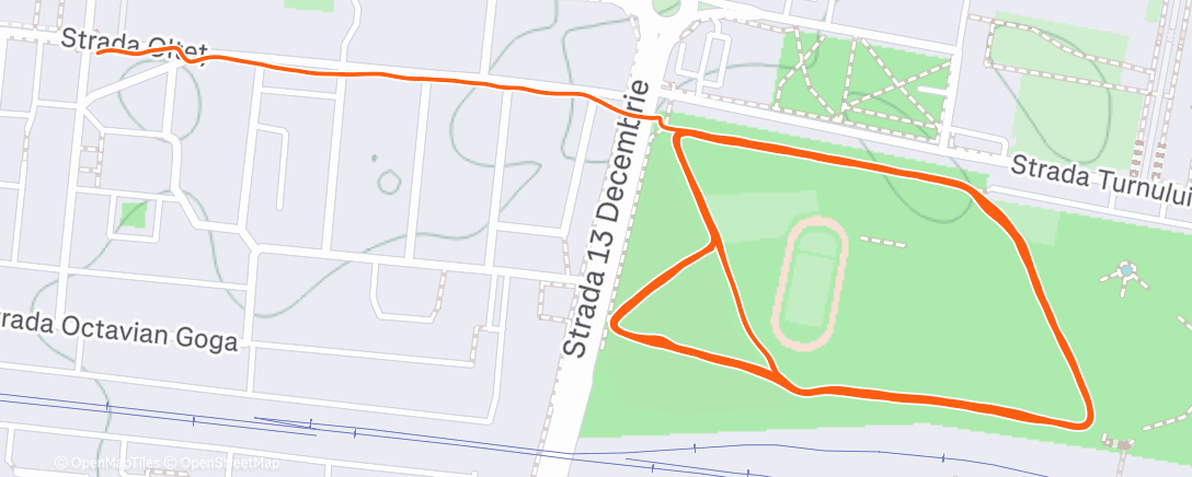 Map of the activity, Fartlek: the last fart