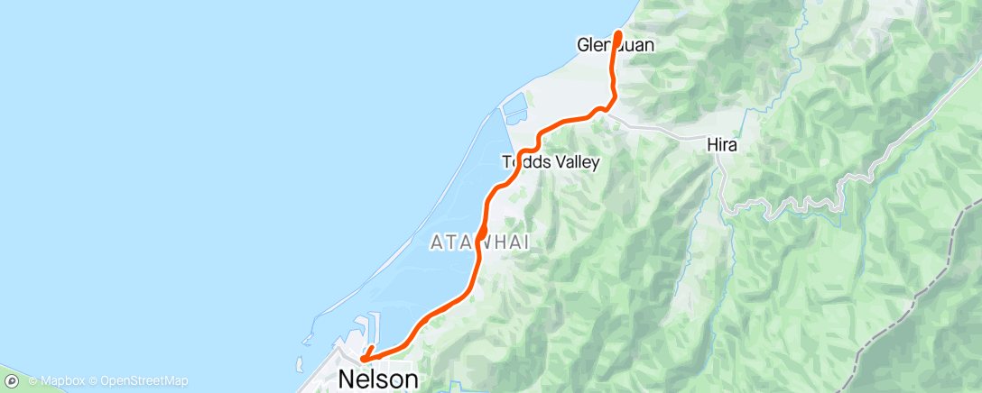 Map of the activity, Road Bike Spin
