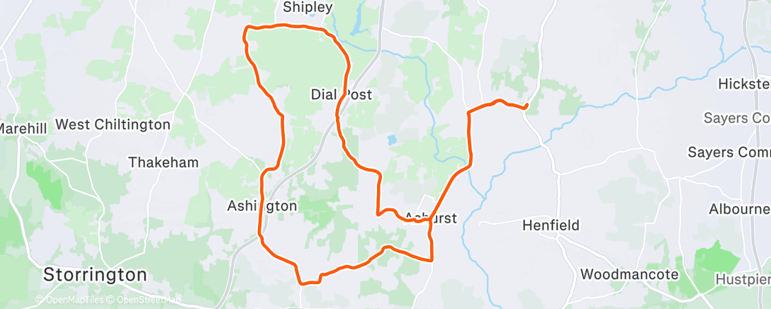 Map of the activity, Morning Ride