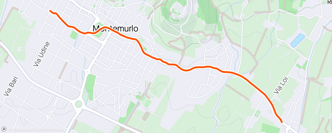 Map of the activity, Camminata notturna