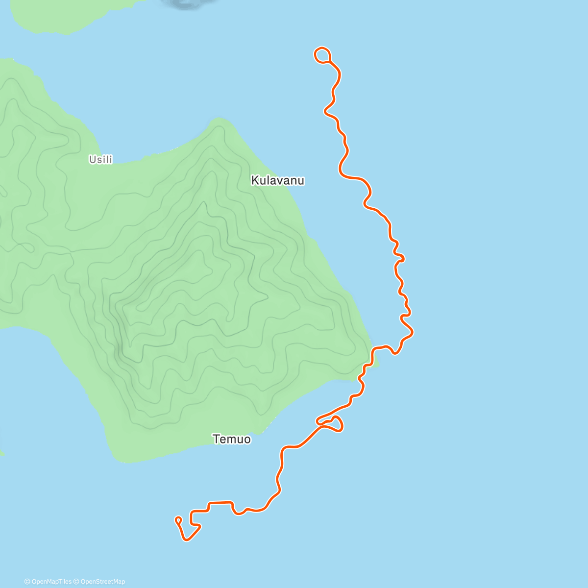 Map of the activity, Zwift - Stege Tröskel-Zon max 150 i puls on Southern Coast Cruise in Watopia