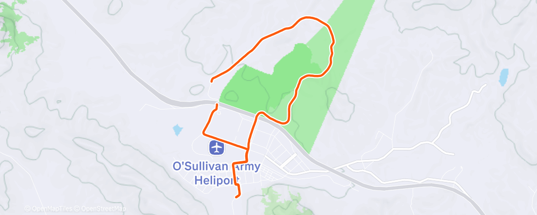 Map of the activity, Morning Run