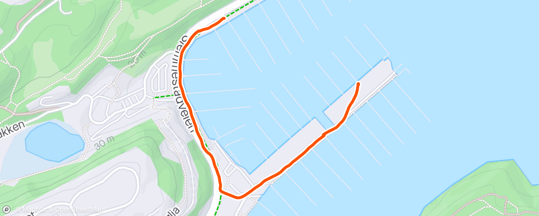 Map of the activity, Retur båtflyttning .. ☀️