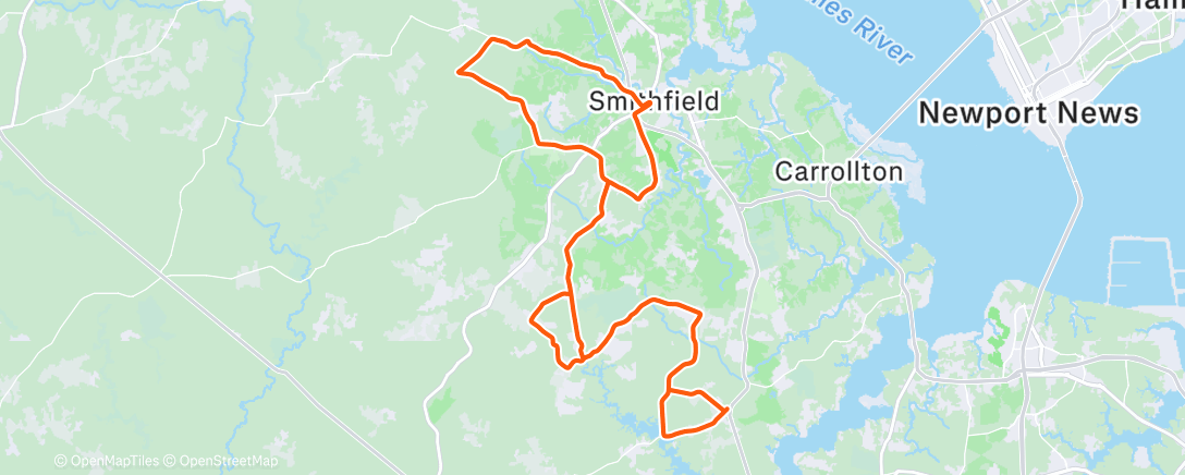 Map of the activity, Morning Ride