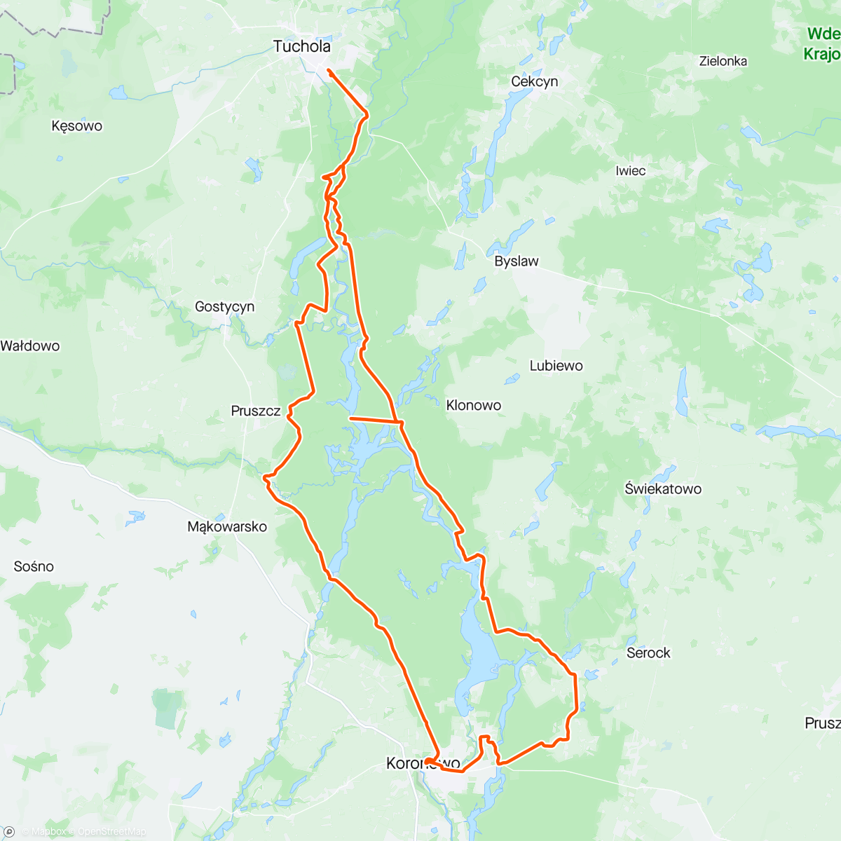 Map of the activity, Koronowo Tuchola Koronowo 😊