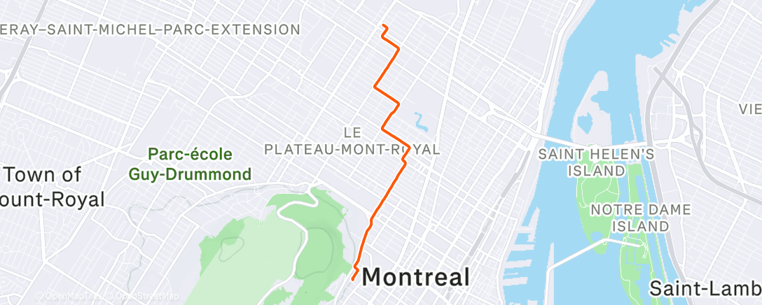 Map of the activity, Afternoon Ride